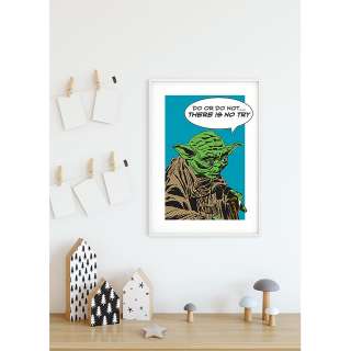 home24 Wandbild Star Wars Comic Quote Yoda