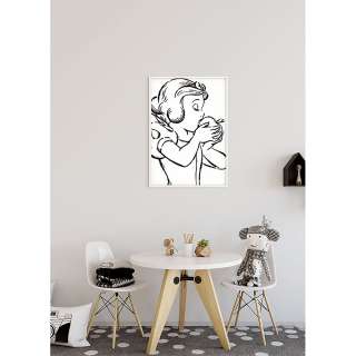 home24 Wandbild Snow White Apple Bite white