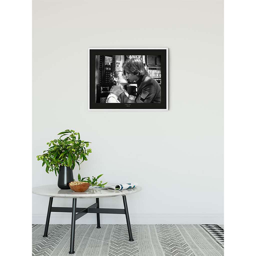 home24 Wandbild Star Wars Leia Han Kiss Quote