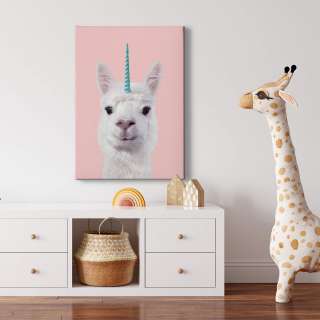 home24 Leinwandbild Alpaca Unicorn