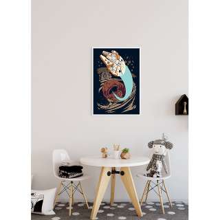 home24 Wandbild Star Wars Vector Asteroid Worm