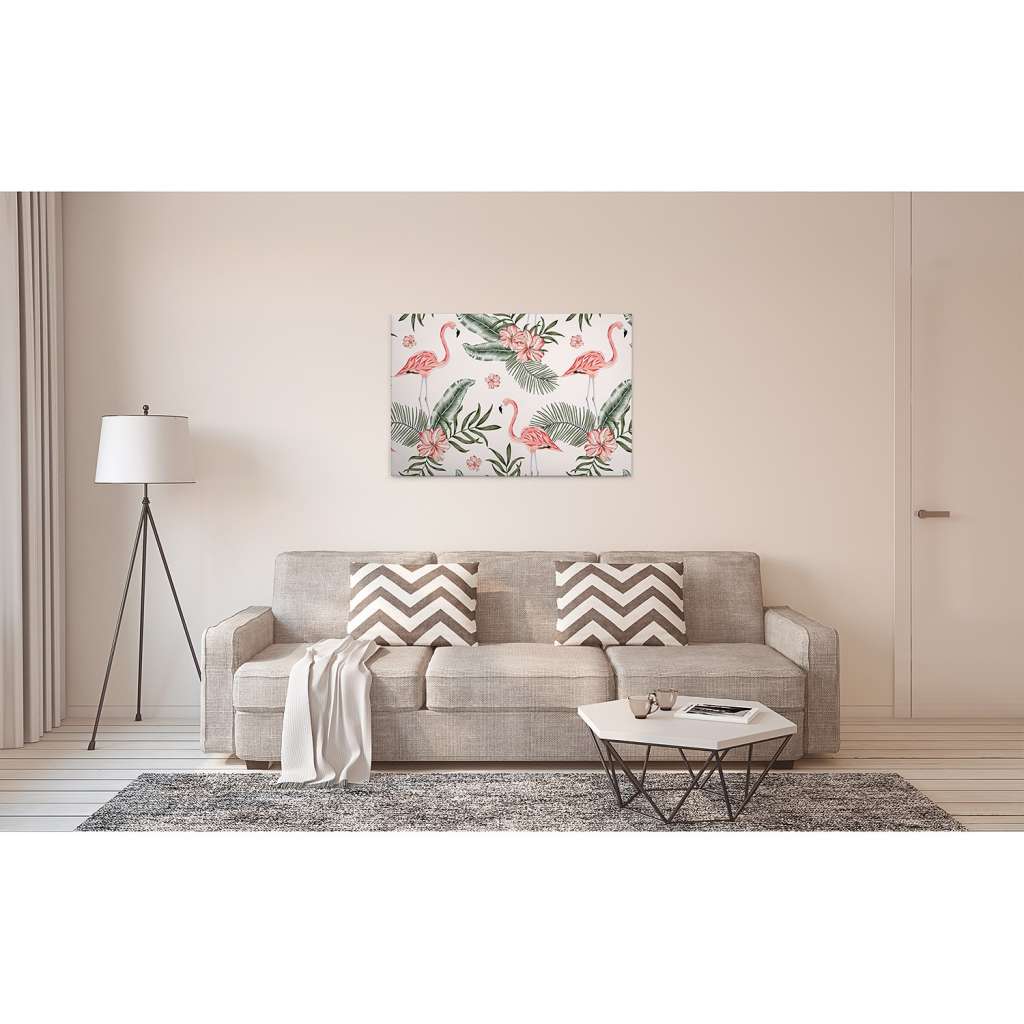 home24 Leinwandbild Flamingos Tropical Vibes