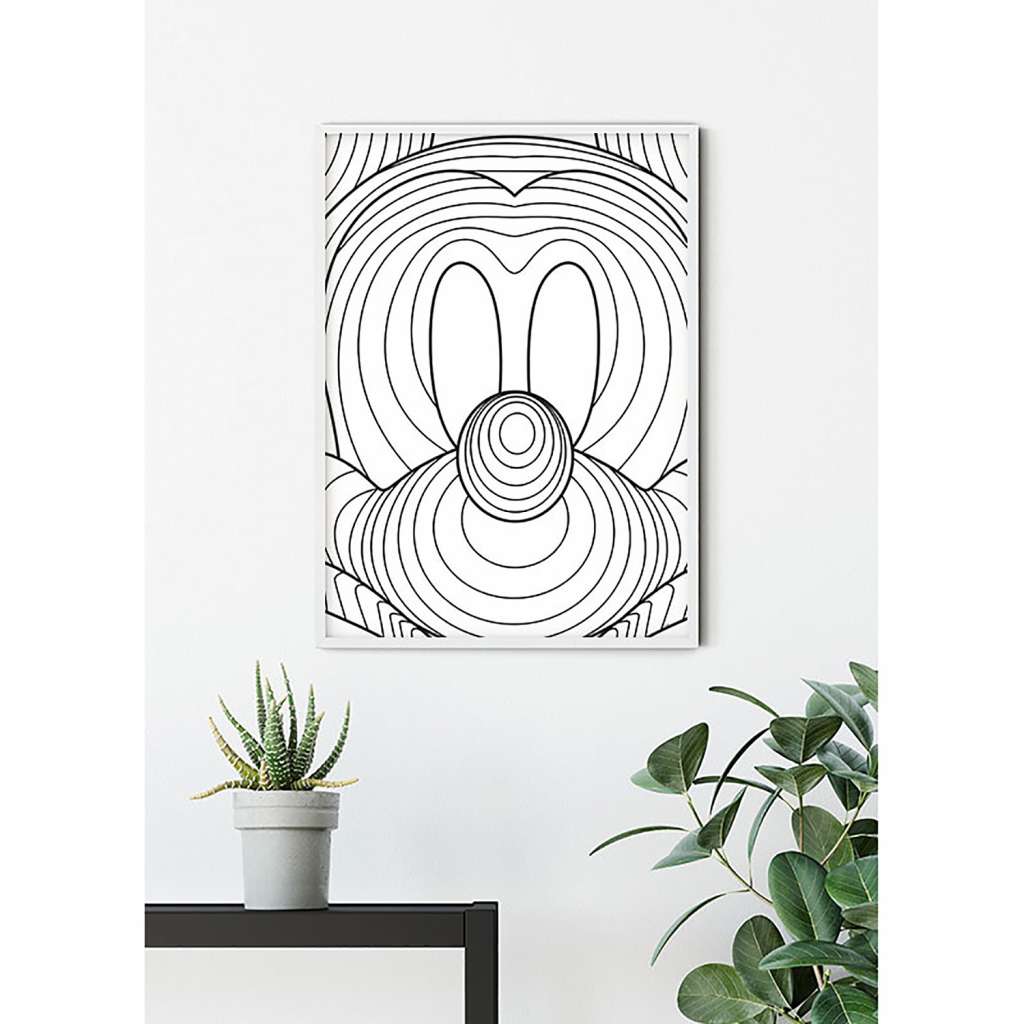 home24 Wandbild Mickey Mouse Lines