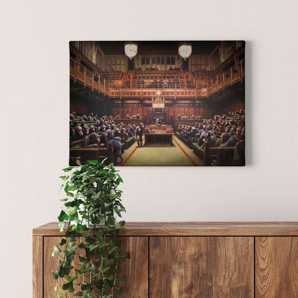 home24 Leinwandbild Banksy Devolved Parliament