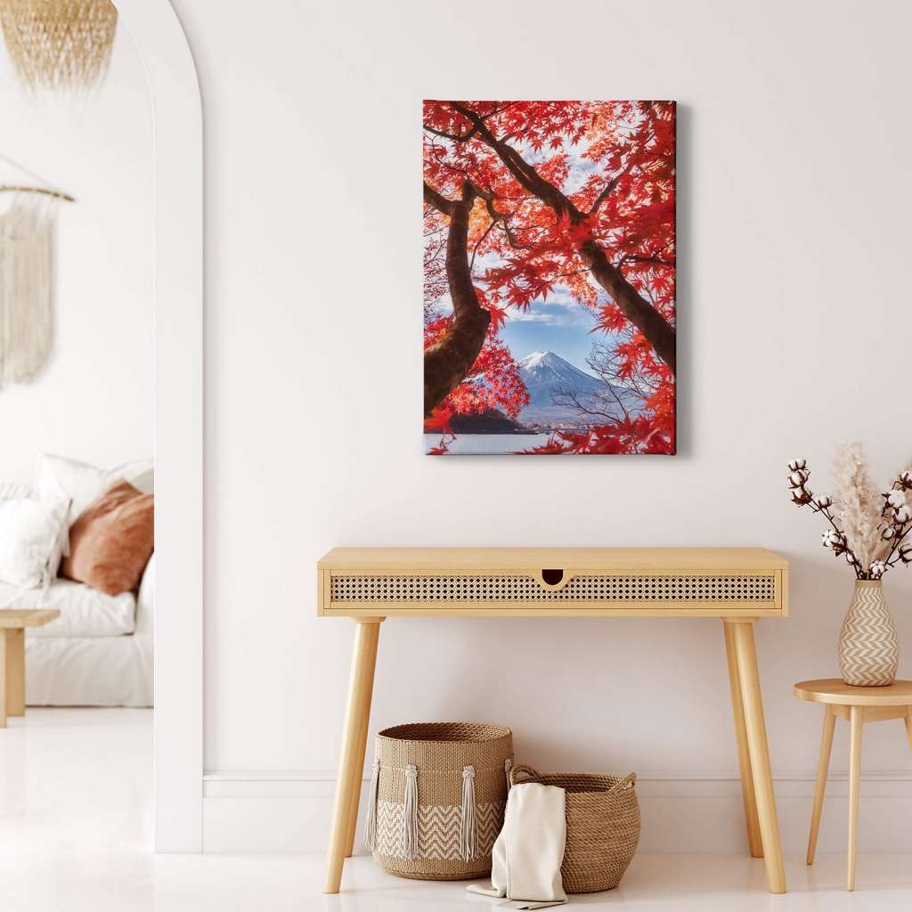home24 Leinwandbild Natur Red leaves