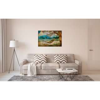 home24 Leinwandbild Hängematte Tahiti