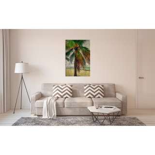 home24 Leinwandbild Palme am Strand Tahiti