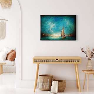 home24 Leinwandbild Alone Schiff