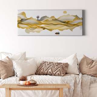 home24 Wandbild Landscape Gold