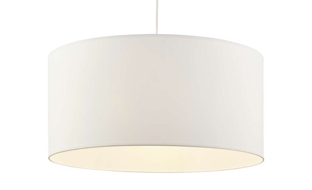 Pendelleuchte, 1-flammig, Stoff weiß ¦ weiß Ø: 50 Lampen & Leuchten > Innenleuchten > Pendelleuchten - Höffner