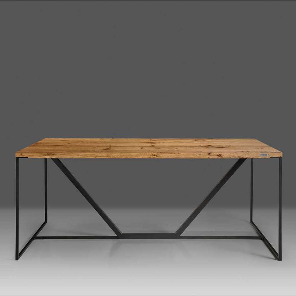 Premium Esszimmer Tisch in Eichefarben Schwarz