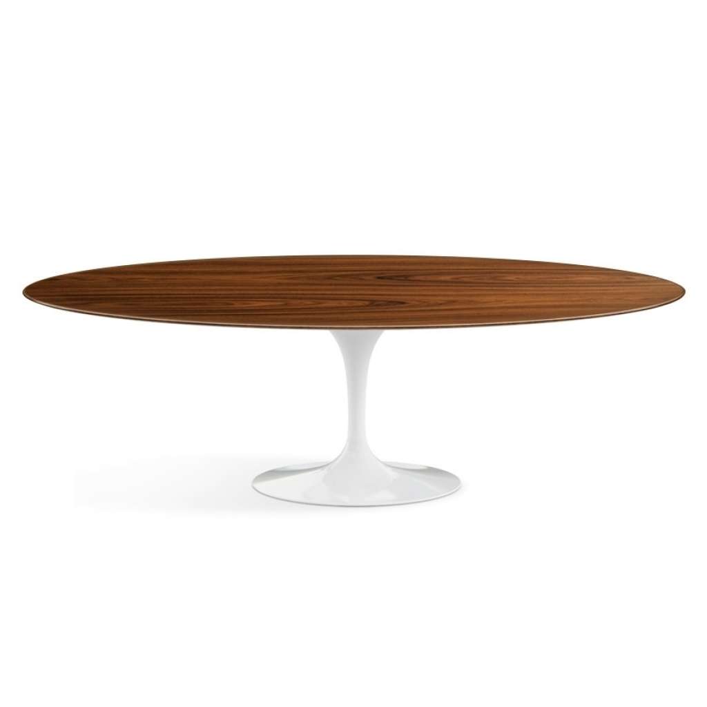Knoll International - Saarinen Esstisch - oval - 244x137x74 - Santos Palisander Furnier - Säulenfuß weiß - indoor
