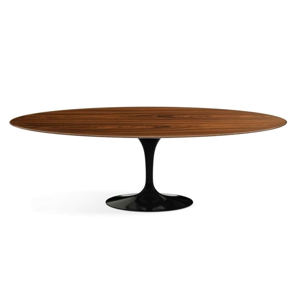 Knoll International - Saarinen Esstisch - oval - 244x137x74 - Santos Palisander Furnier - Säulenfuß schwarz - indoor