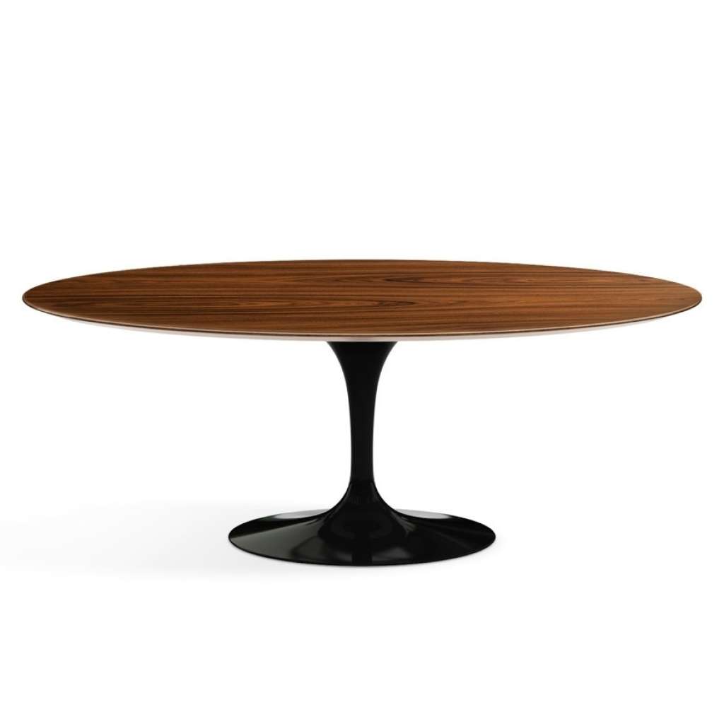 Knoll International - Saarinen Esstisch - oval - 198x121x74 - Santos Palisander Furnier - Säulenfuß schwarz - indoor