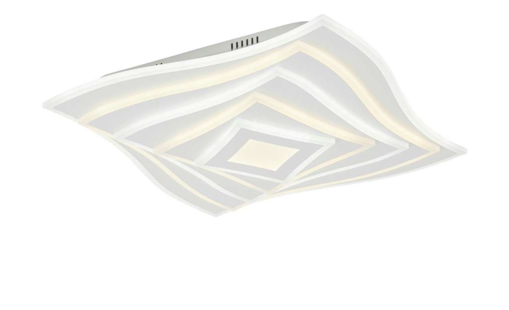 Fischer-Honsel LED-Deckeneuchte, weiß, mit Fernbedienung und Backlight ¦ weiß Lampen & Leuchten > Innenleuchten > Deckenleuchten - Höffner