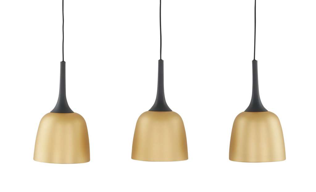 Trio Pendelleuchte, 3-flammig, Messing-matt ¦ gold Lampen & Leuchten > Innenleuchten > Pendelleuchten - Höffner