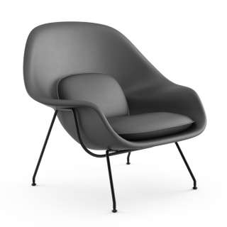 Knoll International - Saarinen Womb Sessel - Relax - Volo Cadet - Daunen-Füllung - Gestell schwarz - indoor