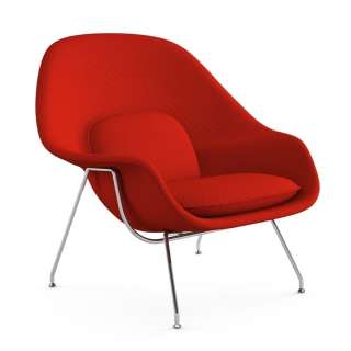 Knoll International - Saarinen Womb Sessel - Standard - Cato Fire Red - mit Kissen - indoor