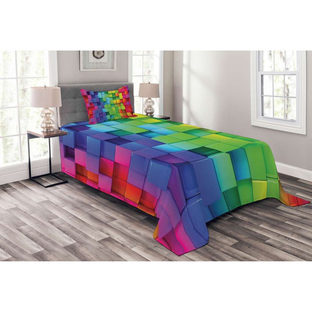 home24 Tagesdecke Rainbow Color