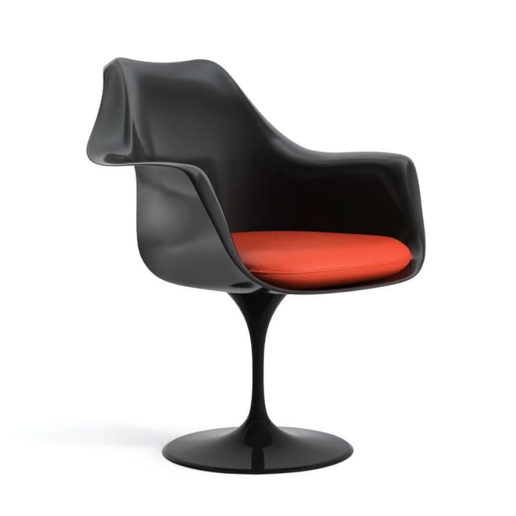 Knoll International - Saarinen Tulip Armlehnstuhl - Vinyl Caroot -  - Sitzkissen - indoor