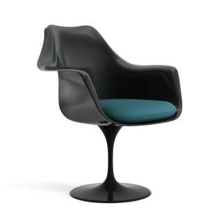 Knoll International - Saarinen Tulip Armlehnstuhl - Ultrasuede Alpine -  - Sitzkissen - indoor