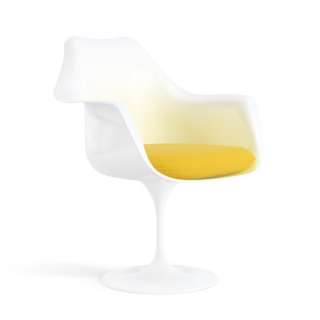 Knoll International - Saarinen Tulip Armlehnstuhl - Ultrasuede Ray - drehbar - vollgepolstert - indoor