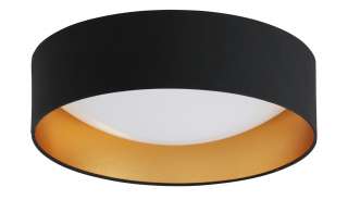 KHG LED-Deckenleuchte, 1-flammig, schwarz/goldfarben ¦ schwarz Ø: 40 Lampen & Leuchten > Innenleuchten > Deckenleuchten - Höffner
