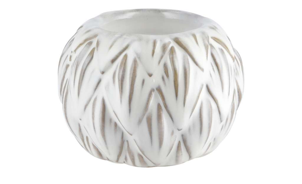 Teelichthalter  Rhombus ¦ weiß ¦ Keramik Ø: 8 Dekoration > Kerzen & Lichter > Kerzenständer - Höffner