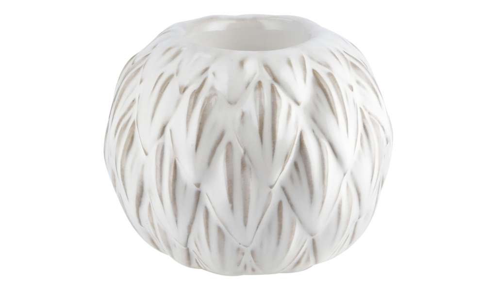 Teelichthalter  Rhombus ¦ weiß ¦ Keramik Ø: 10 Dekoration > Kerzen & Lichter > Kerzenständer - Höffner