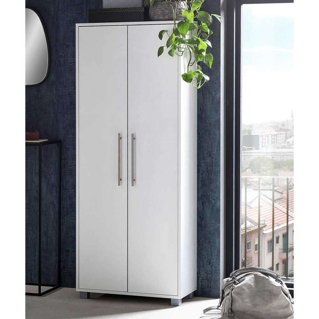 Garderobenschuhschrank in Weiß Stangen Schuhablage