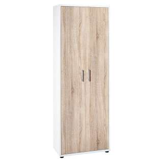 Ordnerschrank 183 cm hoch Sonoma-Eiche und Weiß