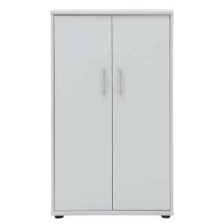 Weißer Aktenschrank 2 türig 111 cm hoch