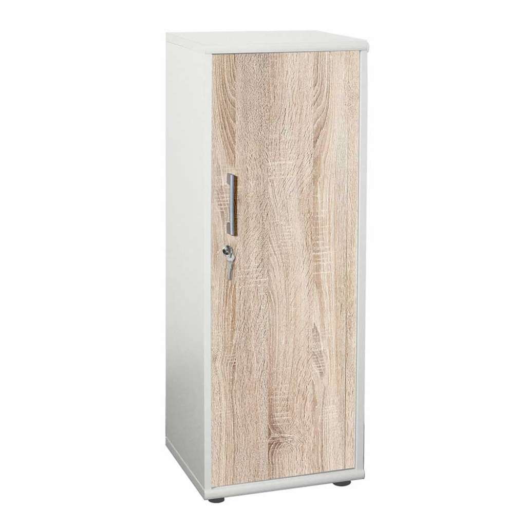 Aktenschrank abschließbar in Sonoma-Eiche Weiß