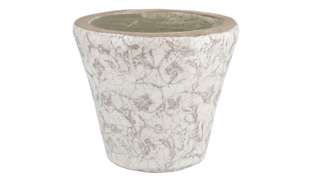 Deko Übertopf  Ranke ¦ grau ¦ Terracotta Ø: 13 Dekoration > Dekoartikel - Höffner