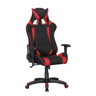Computerspiel Stuhl in Schwarz & Rot verstellbarer Rückenlehne