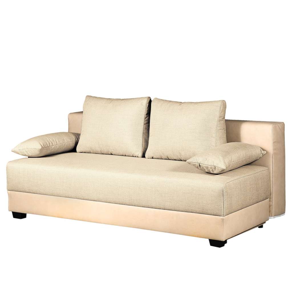 home24 Boxspring-Schlafsofa Dingo Webstoff
