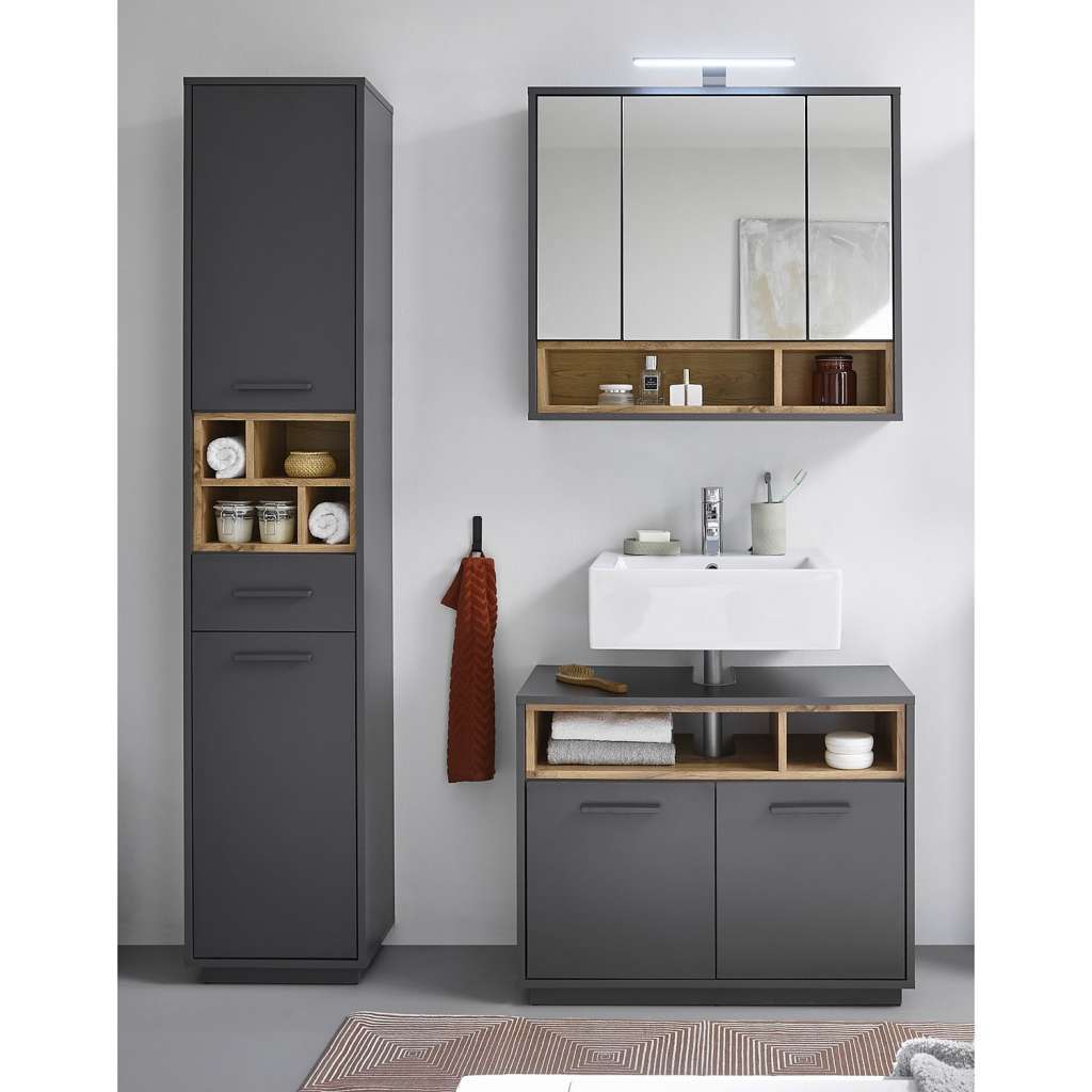 home24 Badezimmerset Guardo III (3-teilig)