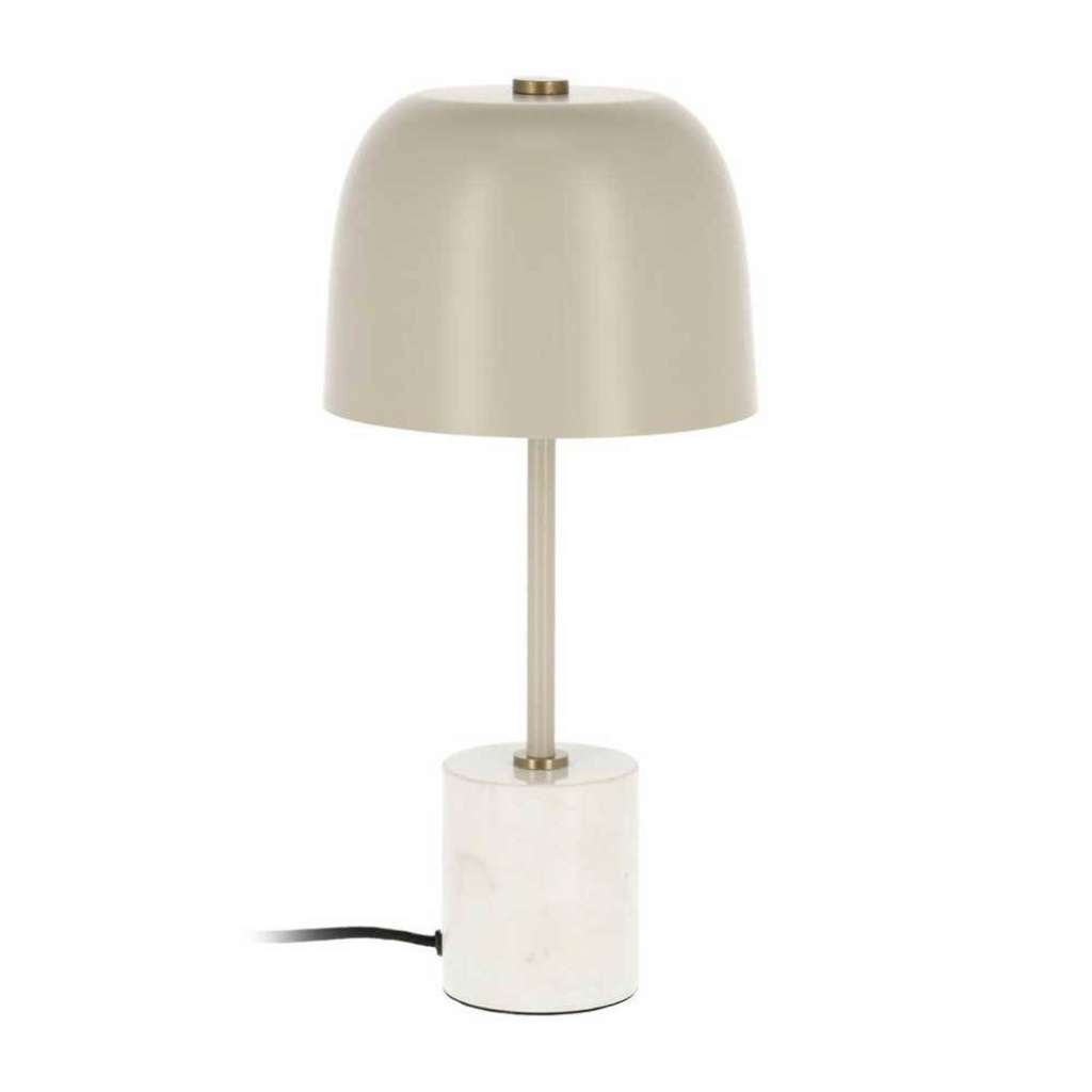 Nachttischlampe in Weiß Beige