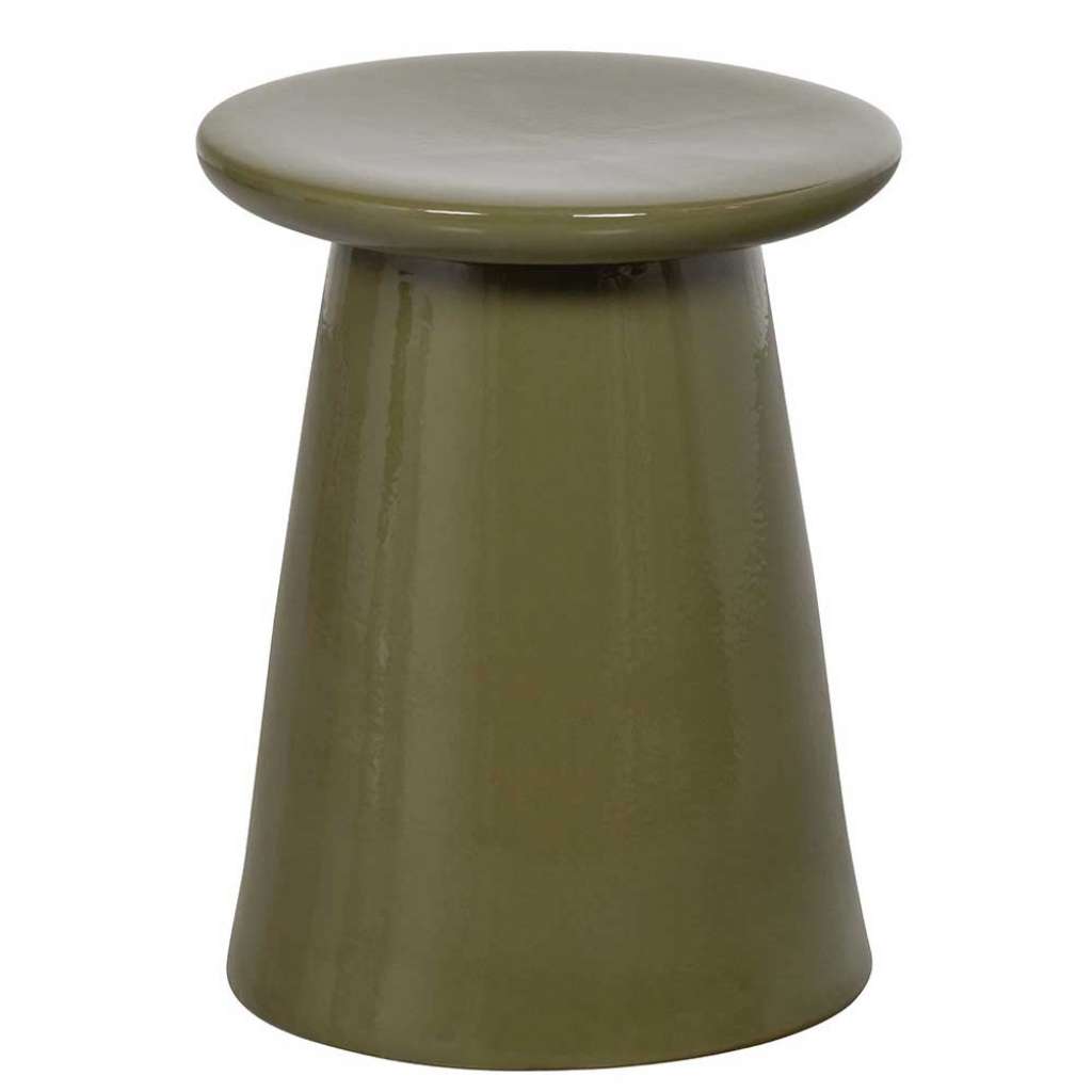 Beistelltisch Sofa in Dunkelgrün glasierte Keramik