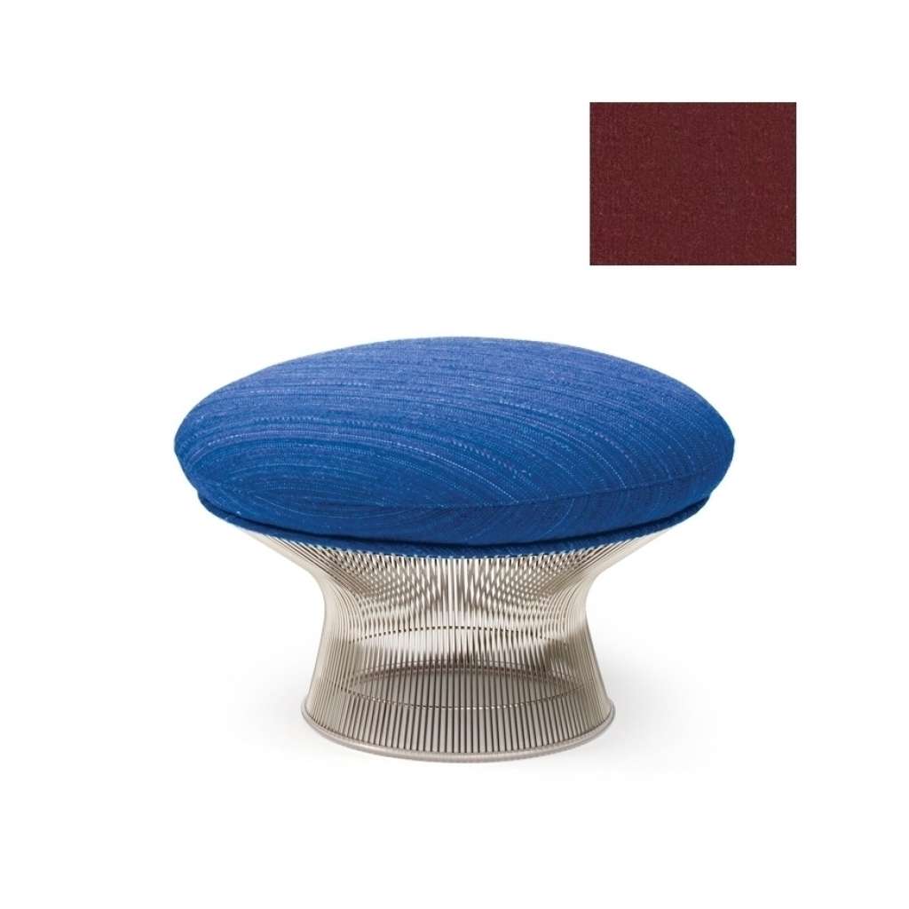 Knoll International - Platner Ottoman - Circa bordauxrot - 18 Karat Goldbeschichtung - indoor