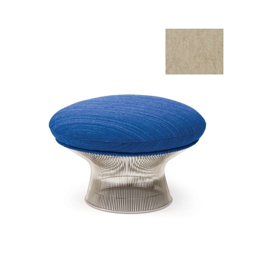 Knoll International - Platner Ottoman - Circa silbergrau - polierter Nickel - indoor