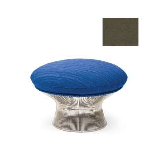 Knoll International - Platner Ottoman - Circa dunkelgrau - polierter Nickel - indoor