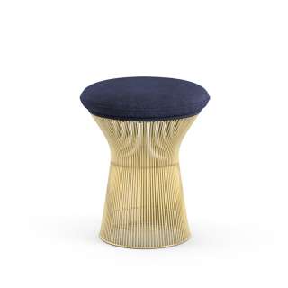 Knoll International - Platner Hocker - Circa blau - 18 Karat Goldbeschichtung - indoor