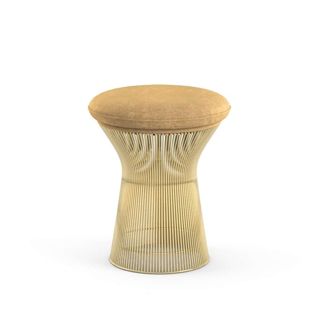 Knoll International - Platner Hocker - Circa karamell - 18 Karat Goldbeschichtung - indoor