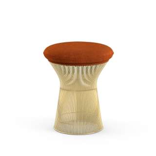Knoll International - Platner Hocker - Circa ziegelrot - 18 Karat Goldbeschichtung - indoor