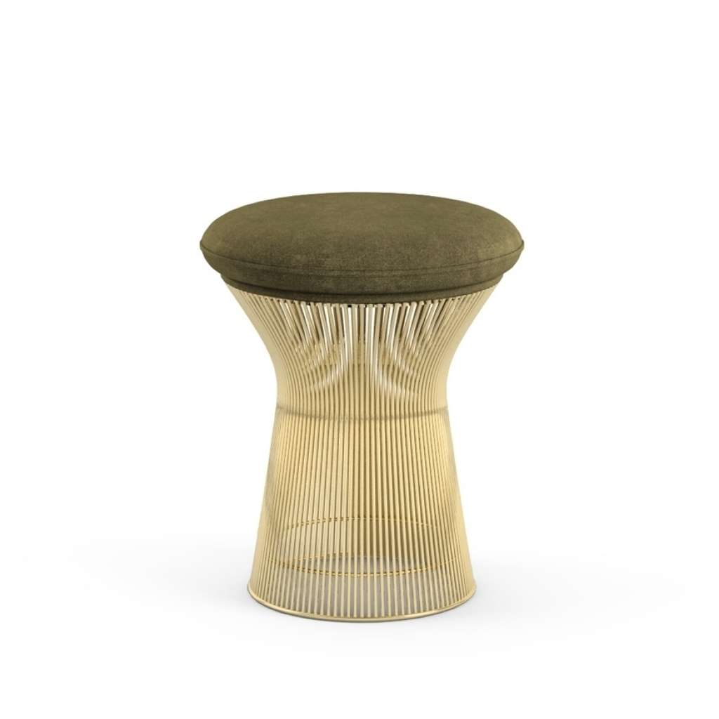 Knoll International - Platner Hocker - Circa oliv - 18 Karat Goldbeschichtung - indoor