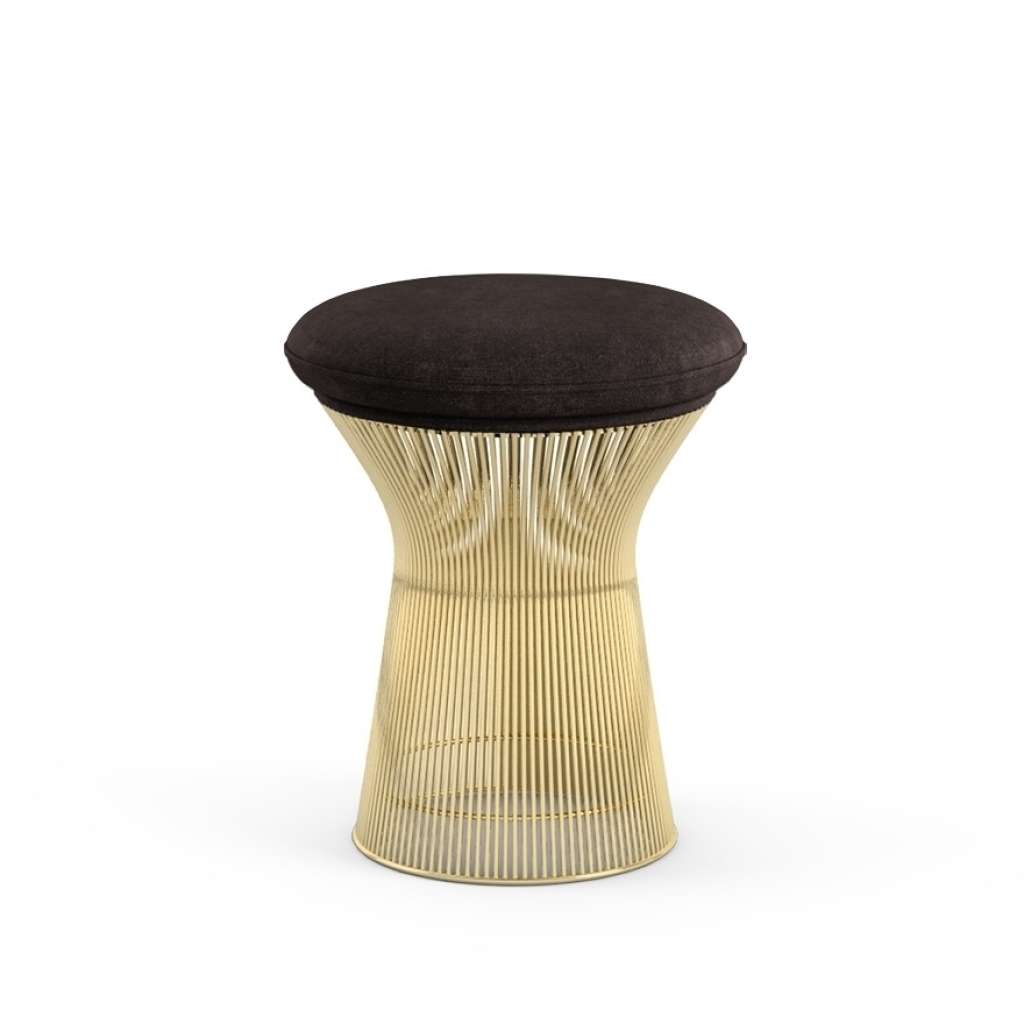 Knoll International - Platner Hocker - Circa braun - 18 Karat Goldbeschichtung - indoor