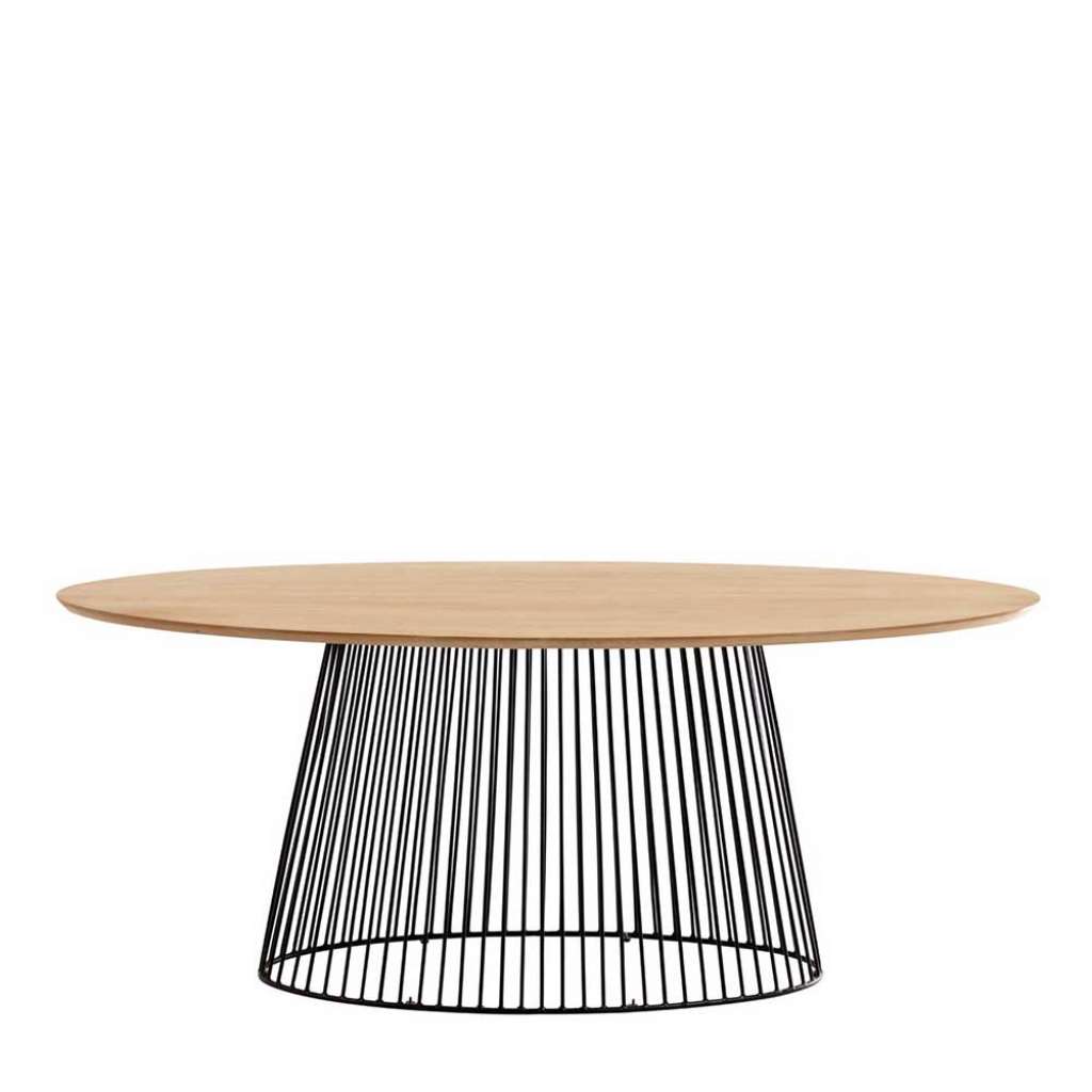Tisch Esszimmer mit ovaler Tischplatte Drahtgestell