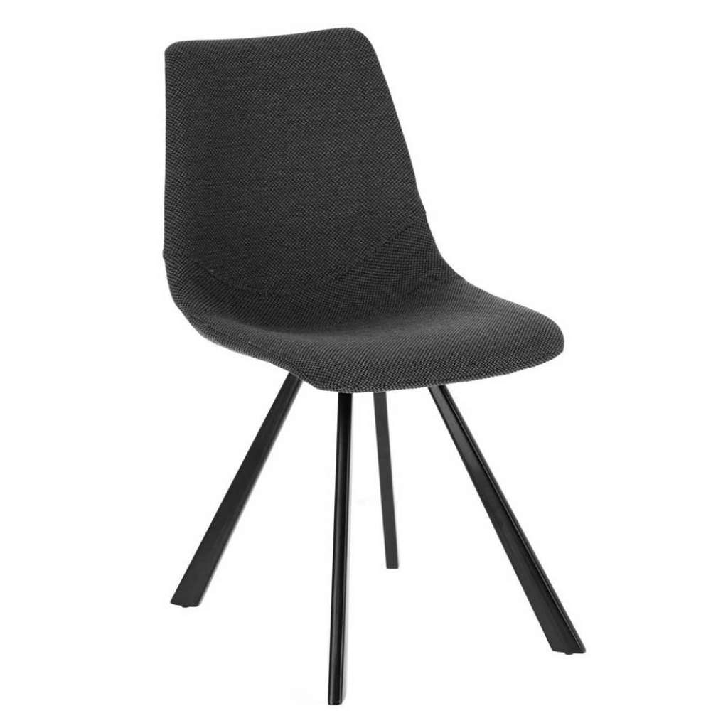 Dunkelgraue Stühle mit Metallgestell 46 cm breit (2er Set)