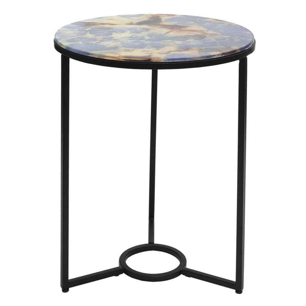 Beistelltisch Glasplatte in modernem Design Bügelgestell